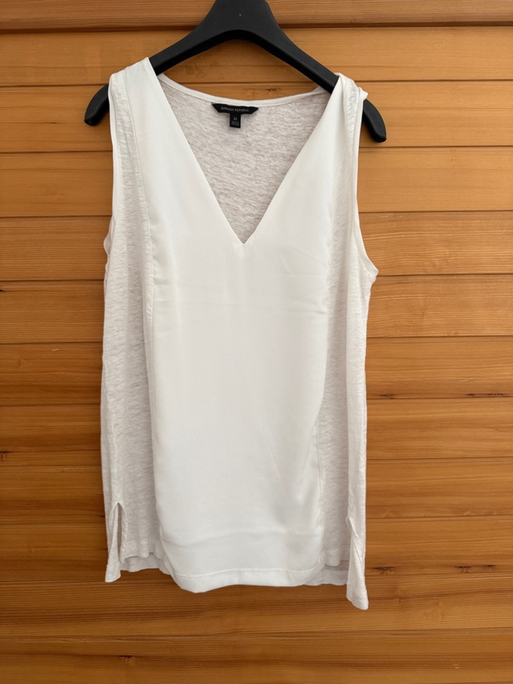 Banana Republic white panel tank medium